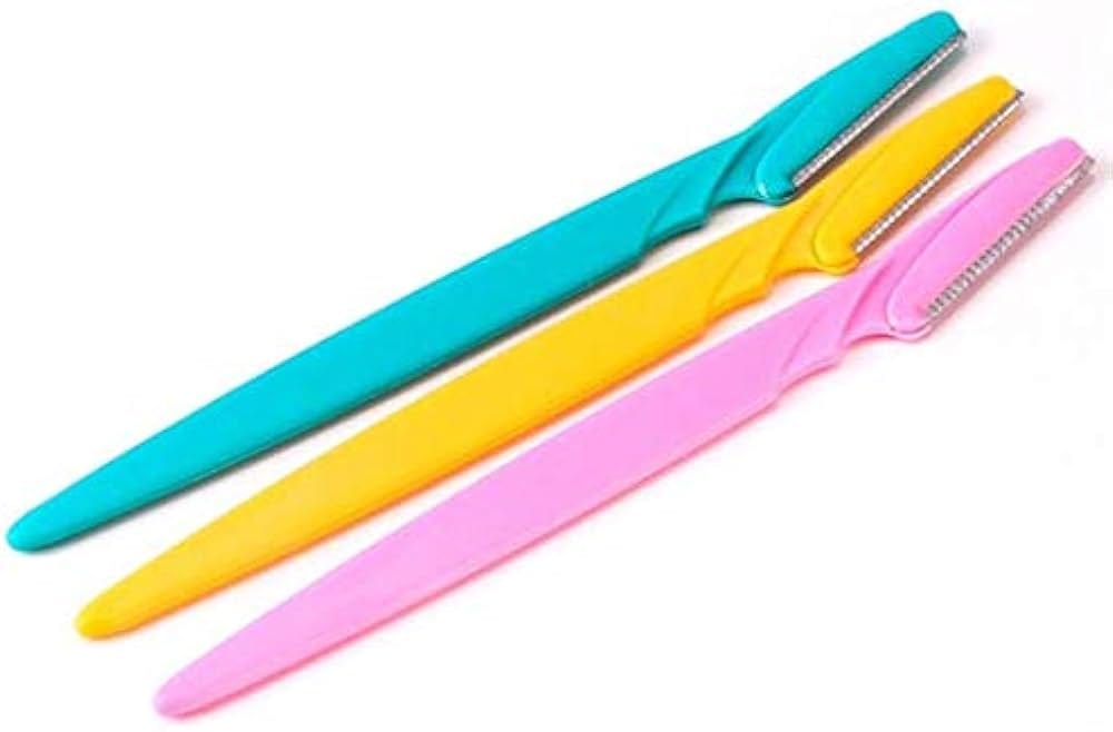 Stainless Steel Zig Zag Face & Eyebrow Razor For Women Pack Of 3 Dermaplaning Facial Shaver - image 3
