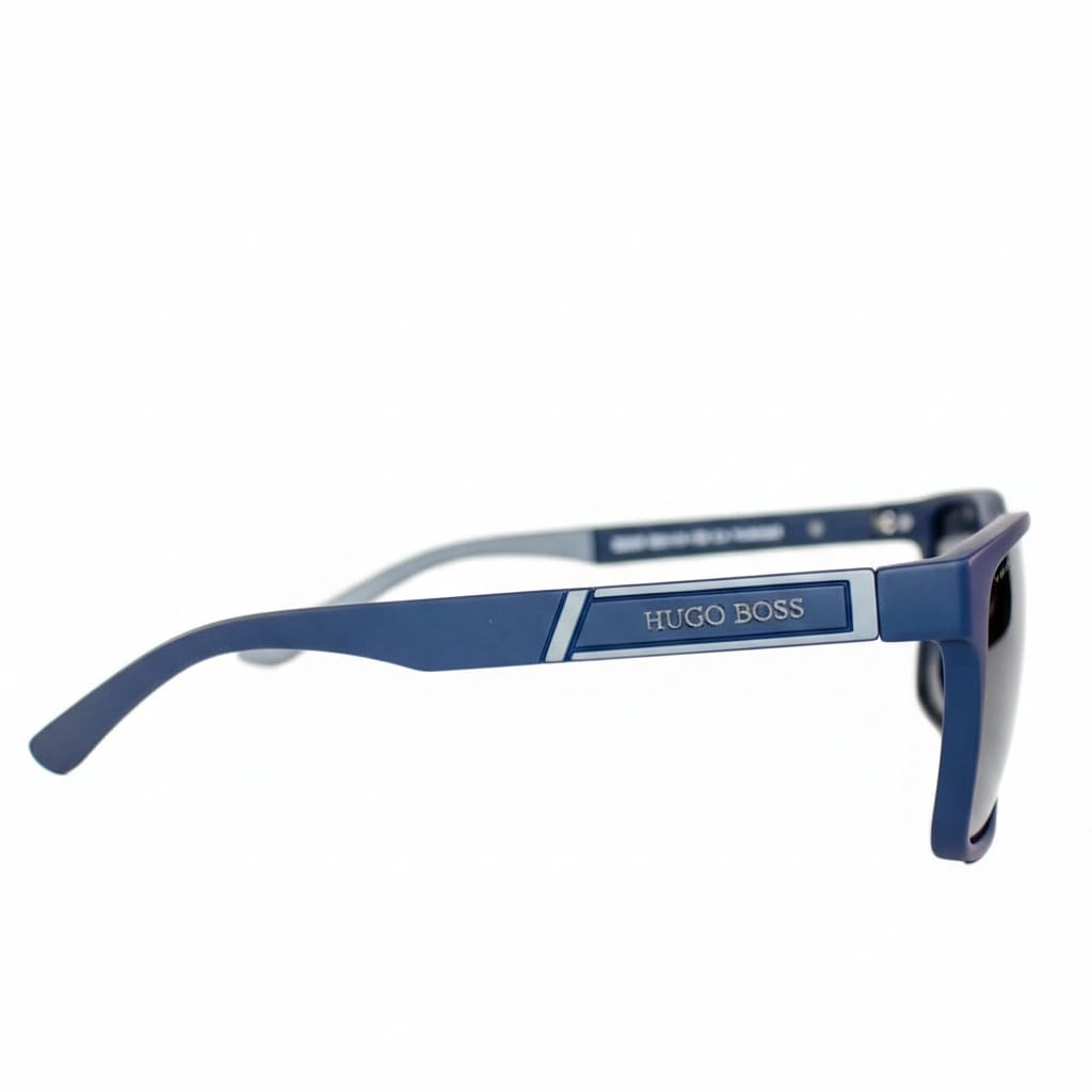 Premium Men'S Matte Navy Blue Square Polarized Sunglasses - image 2