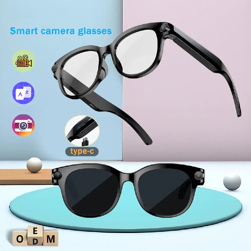 Intelligent Smart Glasses With 8MP HD Camera | Bluetooth Music & Calling | Video & Audio Recording | Real-Time Translation | Smart Sunglasses With Interchangeable Lenses - Ojustore - image 1