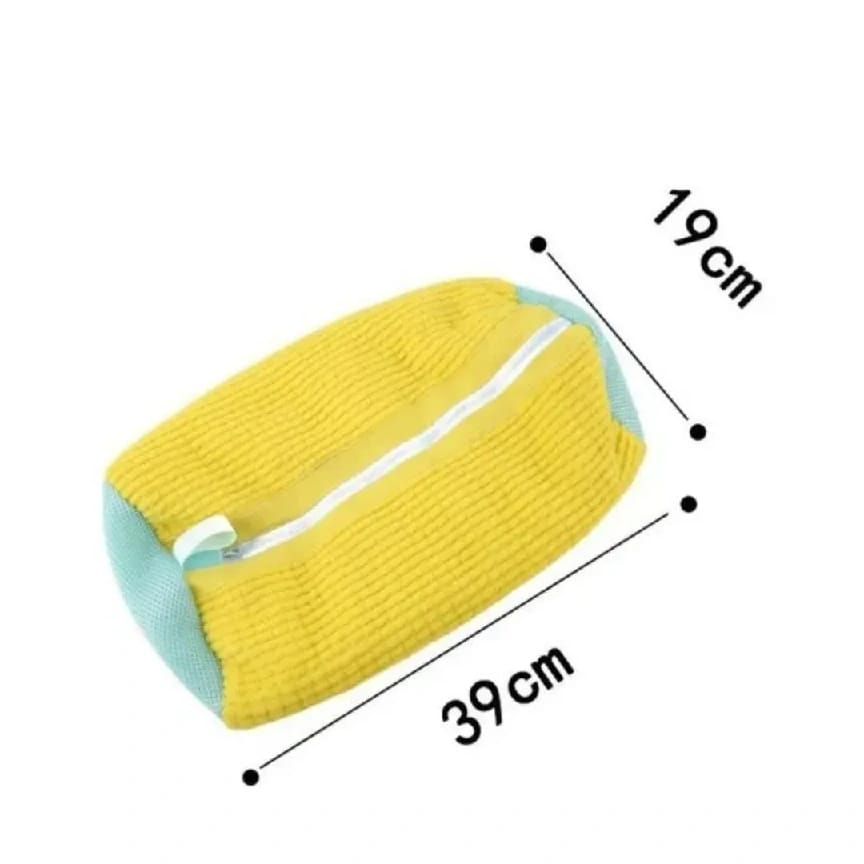360° Microfiber Shoe Washing Bag With Zipper | Reusable Laundry Shoe Cleaner Pouch For Washing Machine | Noise & Damage Protection | Fits All Shoe Sizes (Multicolor) - Ojustore - image 2
