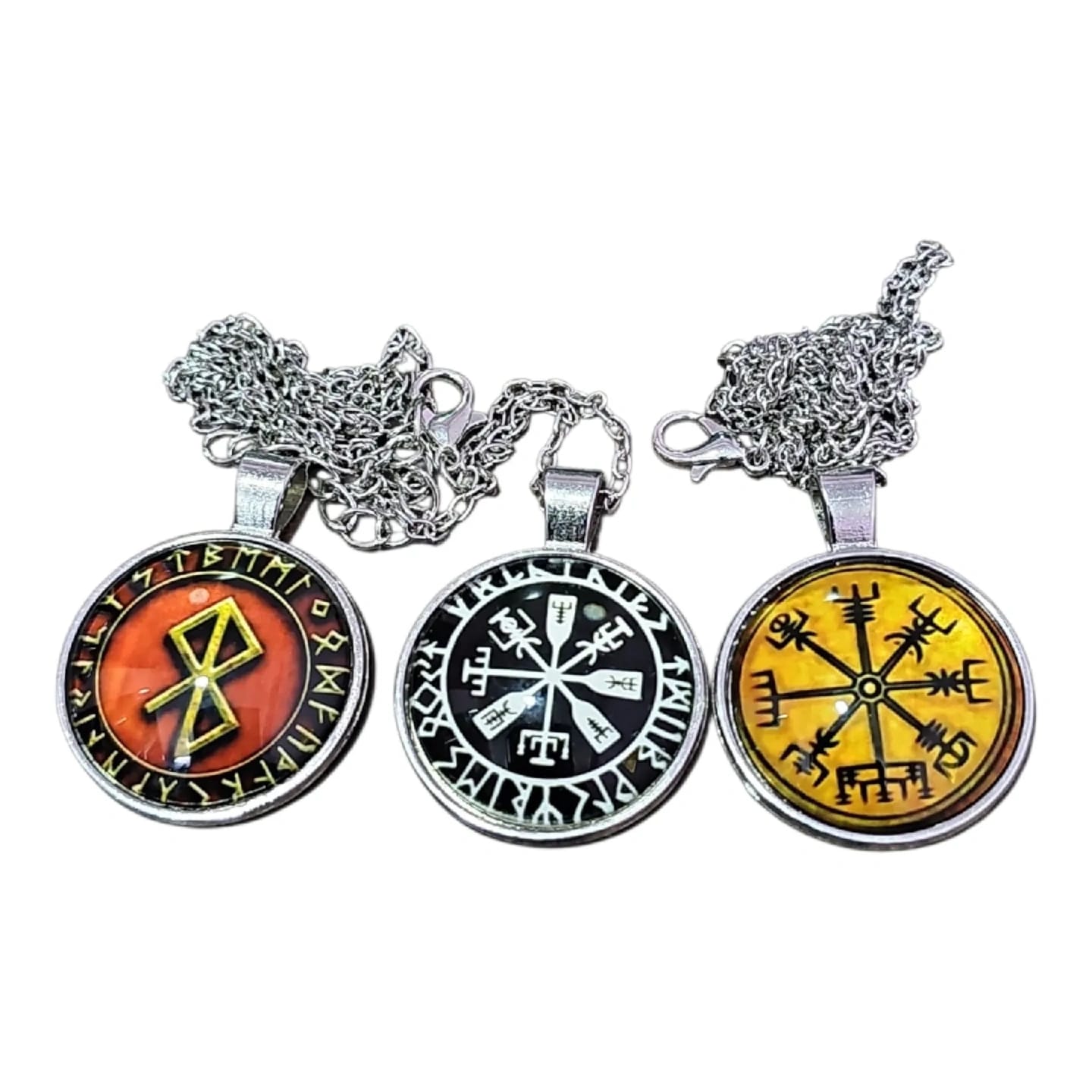 Viking Compass Necklace – Vegvisir Norse Pendant For Protection & Guidance | Nordic Symbol Amulet Jewelry For Men & Women - Ojustore - image 1