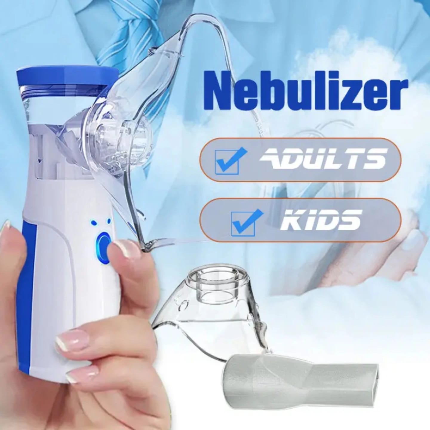 Portable Mesh Nebulizer Handheld Ultrasonic Nebulizer For Kids & Adults Quiet & Efficient Inhaler For Asthma, Cold, Rhinitis & Respiratory Relief - Ojustore - image 5