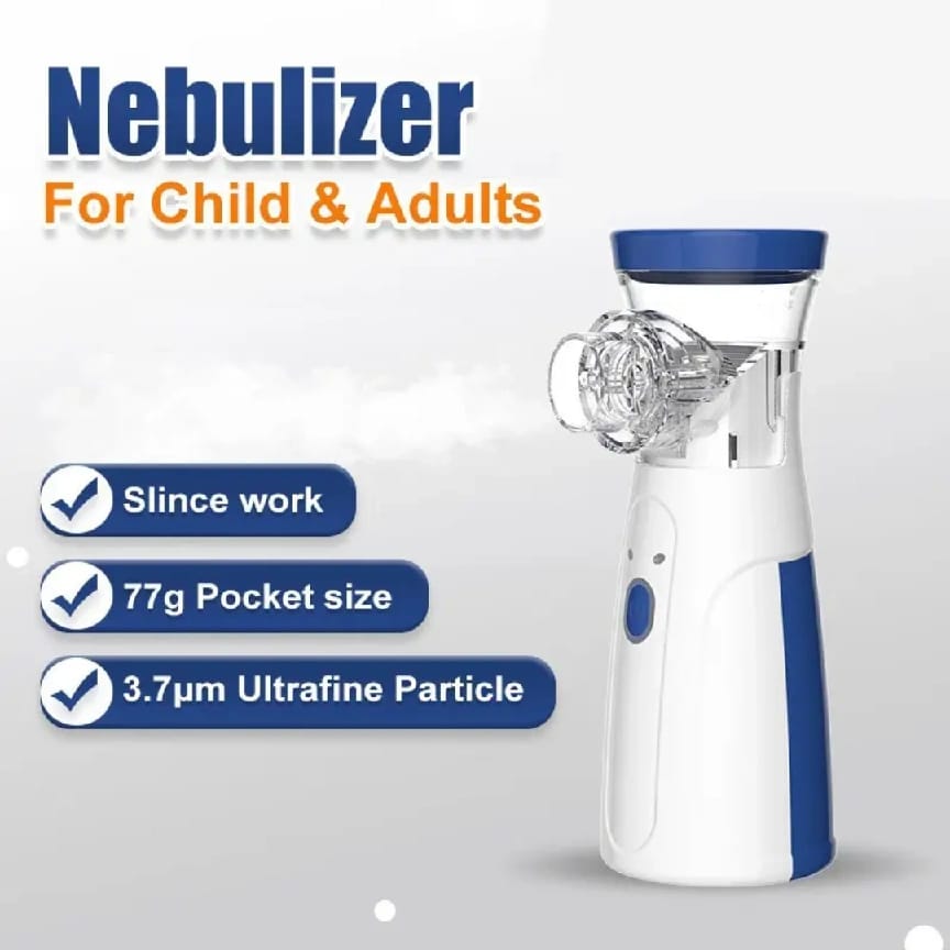 Portable Mesh Nebulizer Handheld Ultrasonic Nebulizer For Kids & Adults Quiet & Efficient Inhaler For Asthma, Cold, Rhinitis & Respiratory Relief - Ojustore - image 2