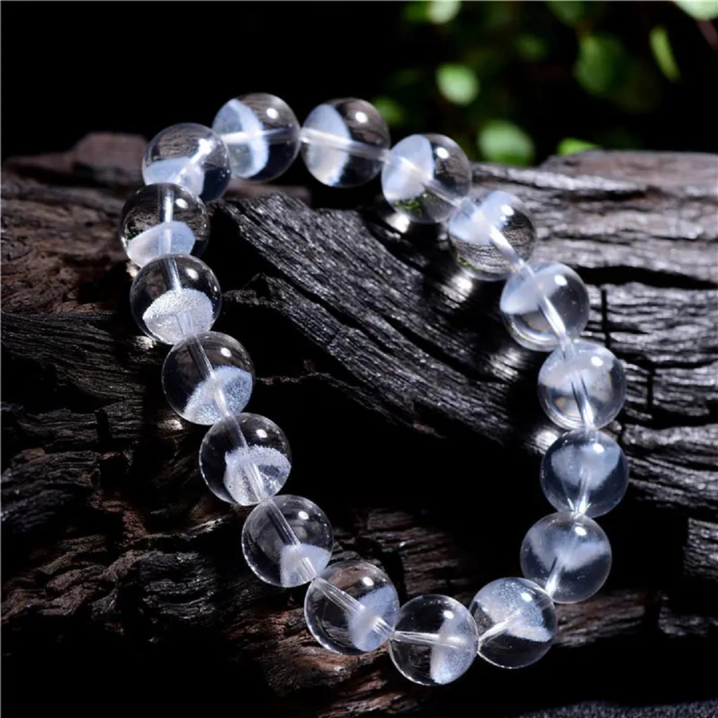 Reiki Charged Natural Sphatik Clear Quartz Bracelet – 8mm Round Beads | Master Healer Crystal | Stretchable Elastic Healing Bracelet - Ojustore - image 4
