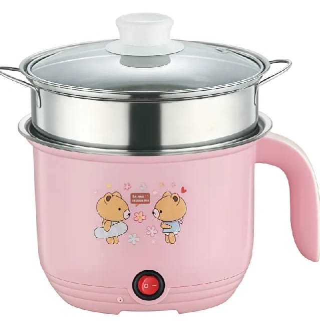 MTS 1.8L Multifunction Electric Cooking Pot With Stainless Steel Steamer | 2-In-1 Electric Cooker, Boiler, Frying & Steaming Pot - Ojustore - image 1