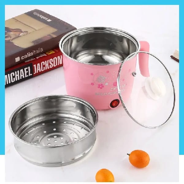 MTS 1.8L Multifunction Electric Cooking Pot With Stainless Steel Steamer | 2-In-1 Electric Cooker, Boiler, Frying & Steaming Pot - Ojustore - image 5