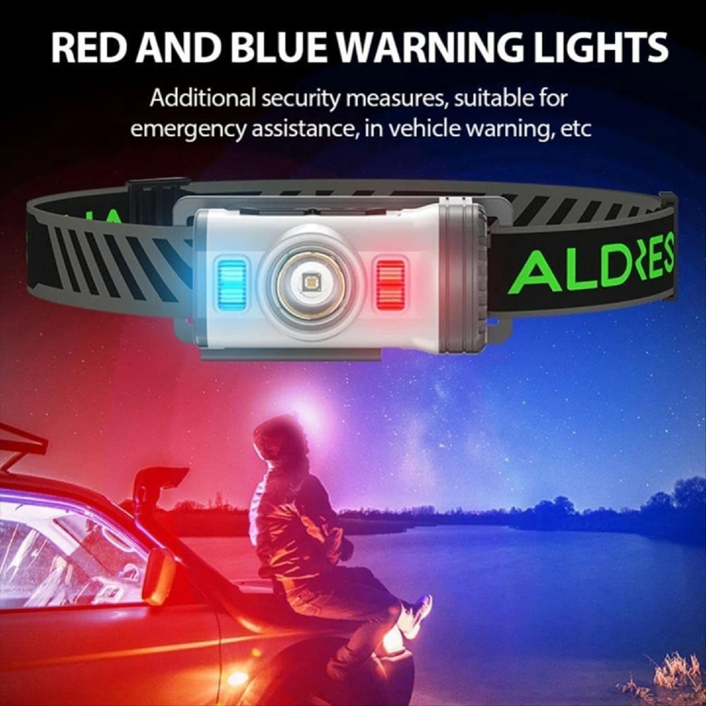 Rechargeable Induction Sensing Headlamp – 300 Lumens LED With White, Red & Blue Lights – Lightweight Clip-On Cap Light With Built-In Battery - image 4
