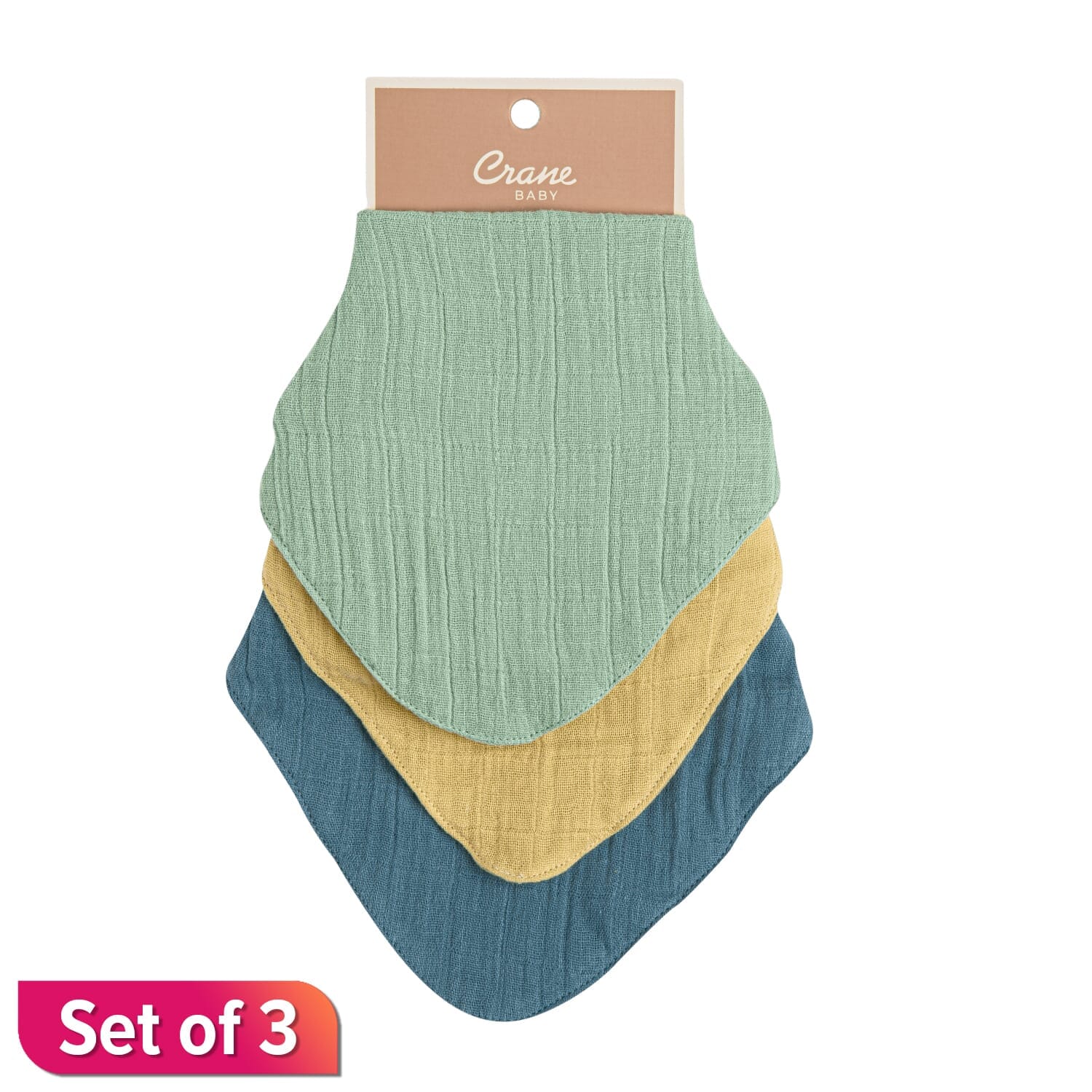 Crane Baby Muslin 3Pc Bib Set - River Bc-140Bs-2 - image 1