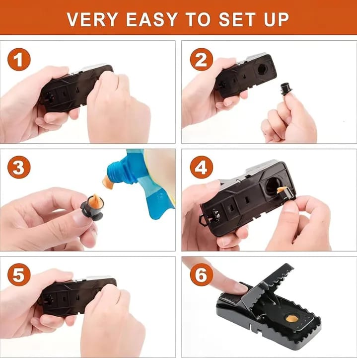 reusable plastic portable mouse trap snap quick kill mice rodent rat killer catcher - image 2