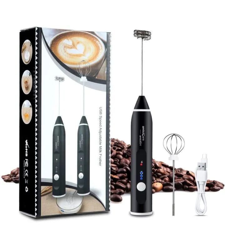 2 in 1 Coffee Egg Beater Milk Frother Handheld for Coffee, Electric Hand Foamer Blender for Drink Mixer - image 1