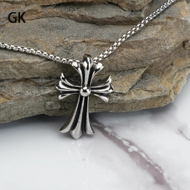 Cross Pendant Necklace For Women Men Long Chain Punk Goth Trendy Accessories Choker Gothic Jewelry