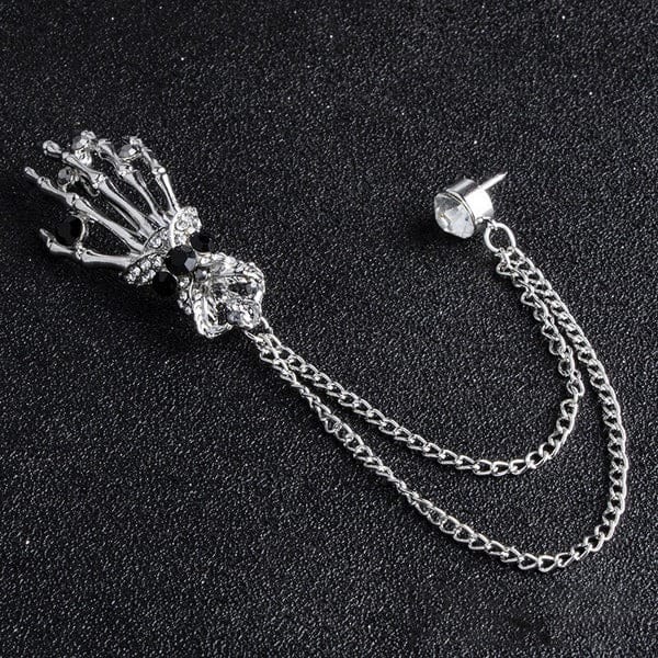 Go Party Retro Alloy Metal Crystal Rhinestone Multi Style Crown King Brooches Men Suit Shirt Collar Tassel Brooch Pins Badge - image 3