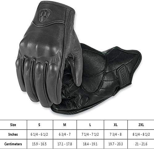 Icon Motorcycle Touch Screen Pure Leather Gloves, Windproof And Warm Riding Motorcycle Gloves Without Holes - image 2