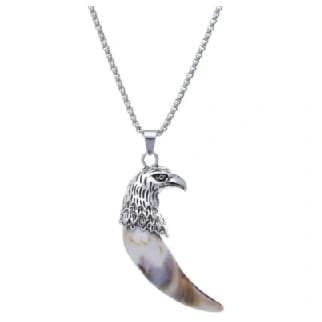 Fashion Bold Men'S Necklace Pendant Vintage Bronze Wolf Tooth Alloy Pendant Necklace Fashion Choker Jewelry