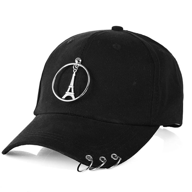 Unisex Side Iron Ring Baseball Caps Spring And Autumn Outdoor Adjustable Casual Hat Sunscreen Hat - image 1