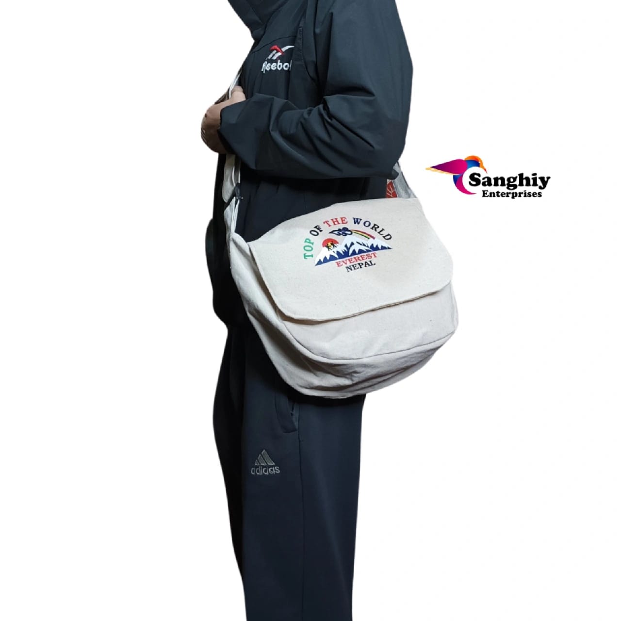 Canvas Cross-Body Bag Aesthetic Tote Bag Cute Tote Bag Canvas Messenger Bag Suitable For Men And Women - image 1