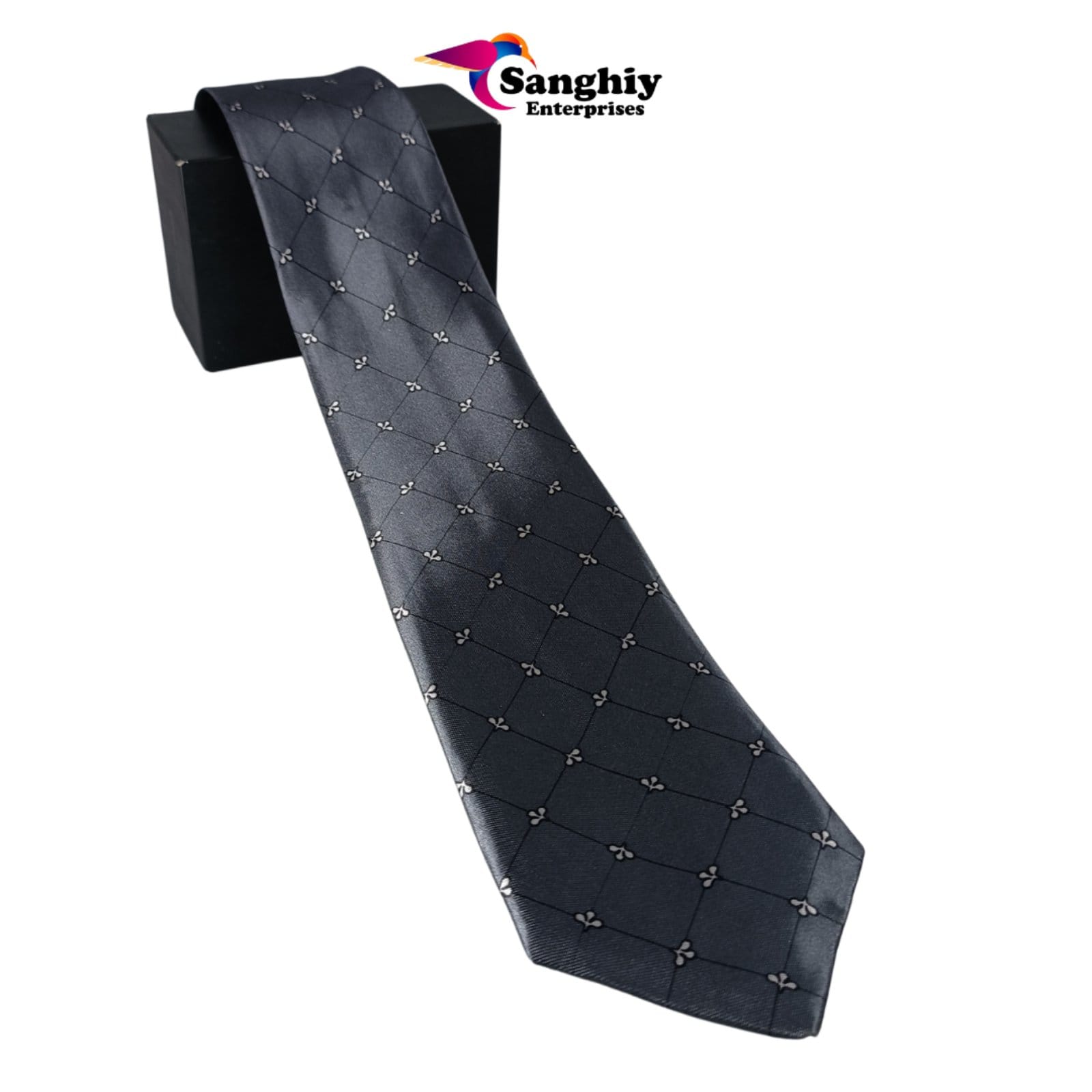 Shiny Tie For men-Deep Blue - image 1