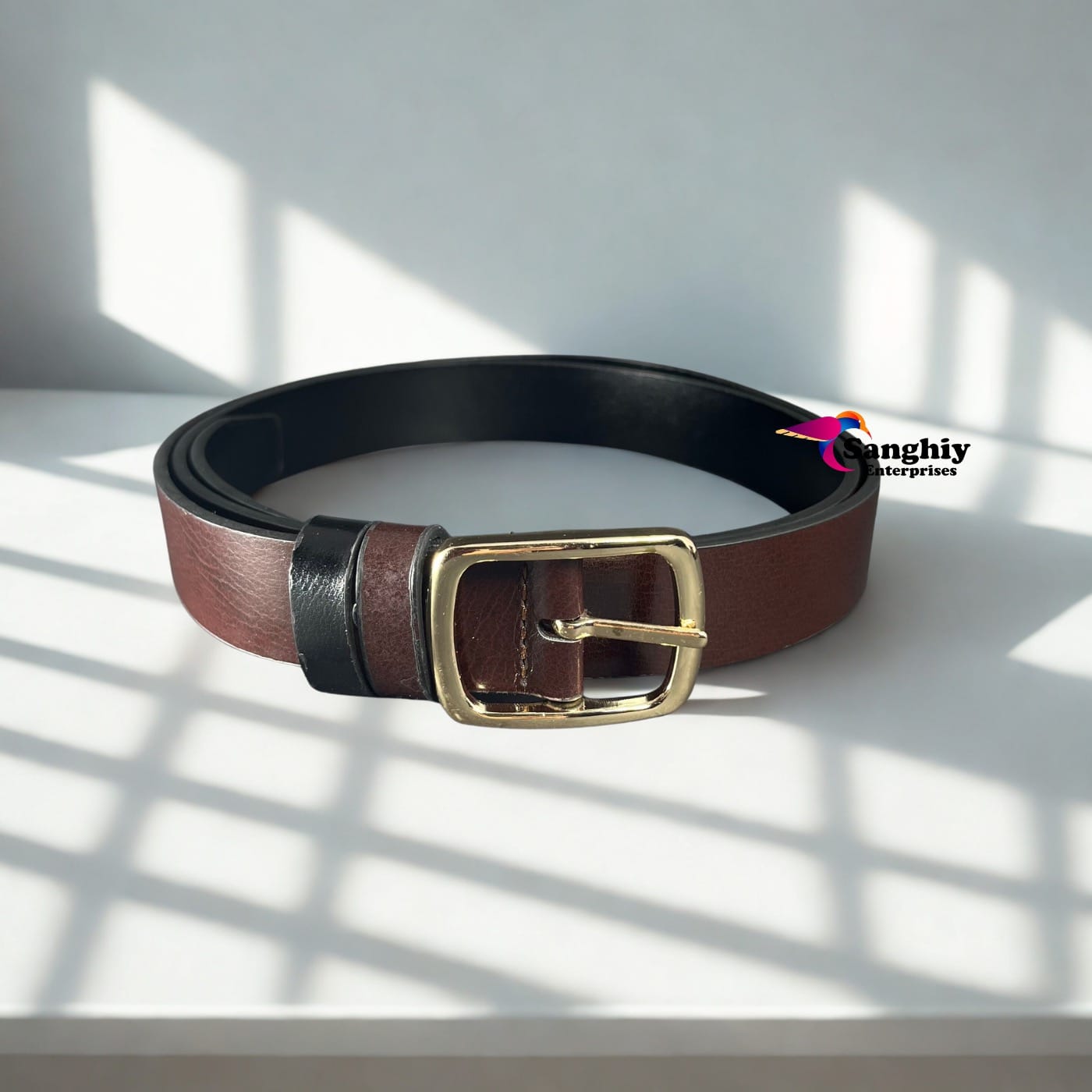 Double Sided Black and Coffee Colour Belt For Unisex / 2 cm and 2.5 cm Width - image 4
