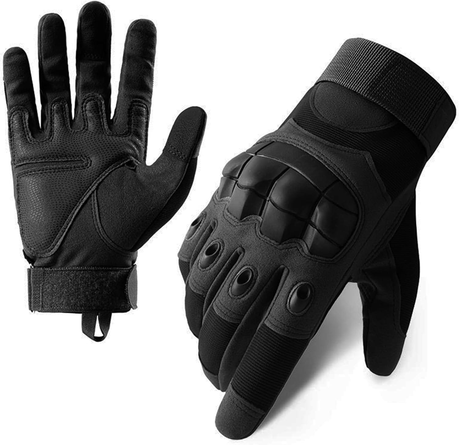 Hykes Full Finger Riding Bike Gloves with Touch proof, protective off-road Motorbike Motorcycle Racing Driving Hard Case Anti-Slip Gloves Only For Big Hands - image 1