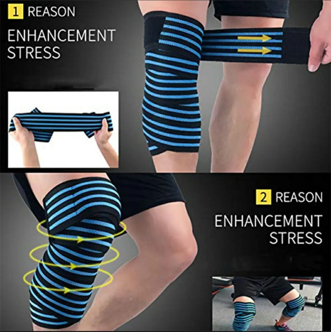 Knee Wraps Pair for Squats, Gym, Powerlifting, Weightlifting for Men & Women - image 5