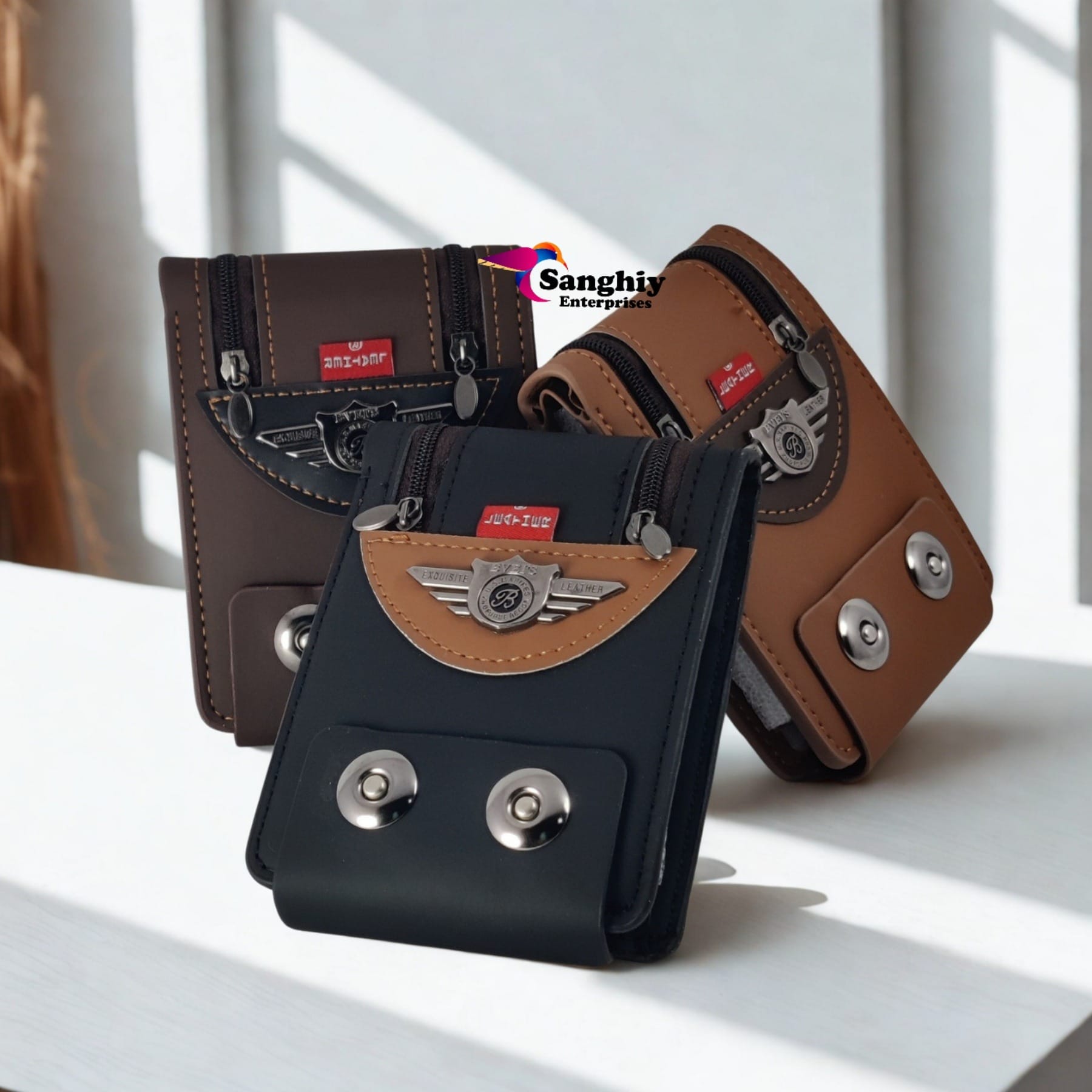 Bovis BI Fold doble botton Pu Leather Wallet For Men - image 1