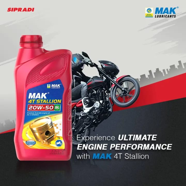 MAK Lubricants 4T Stallion Engine Oil, SAE 20W50 API SL/JASO MA2 Premium 4-Stroke Motorcycle Oil (1.2L) - image 4