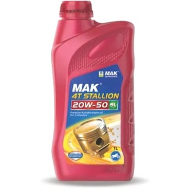 MAK Lubricants 4T Stallion Engine Oil, SAE 20W50 API SL/JASO MA2 Premium 4-Stroke Motorcycle Oil (1.2L) - image 2