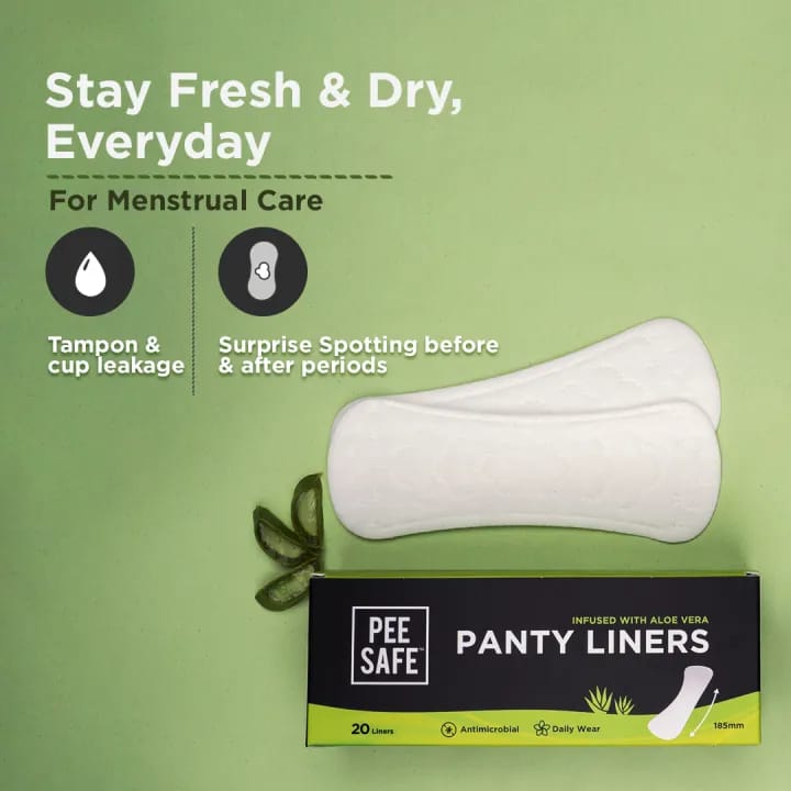 Pee Safe Aloe Vera Panty Liners 185mm (Pack of 20) – Ultra Thin, Breathable, Daily Freshness, Odor Control - image 3