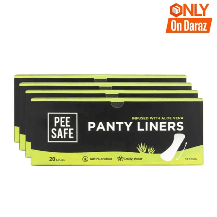 Pee Safe Aloe Vera Panty Liners 185mm (Pack of 4, 80 Liners) – Daily Freshness, Soft & Breathable, Odor Control - image 1
