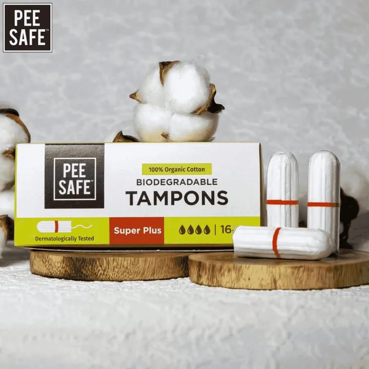 Pee Safe Organic Cotton Tampons (Super Plus) – High Absorbency, Chemical-Free, Comfortable & Secure Period Protection - image 1