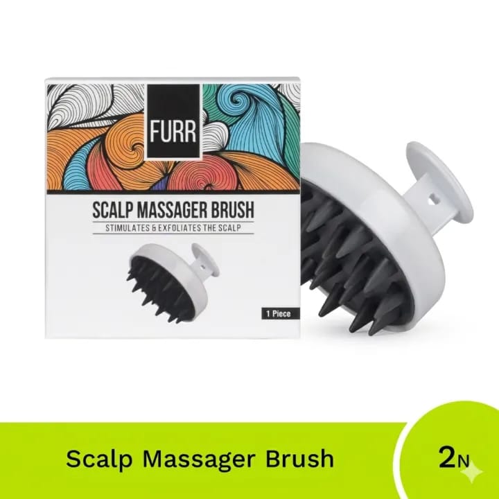 FURR By Pee Safe Silicone Scalp Massager Brush – Hair Shampoo Brush for Scalp Cleaning & Dandruff Care Pack Of 2 - image 1