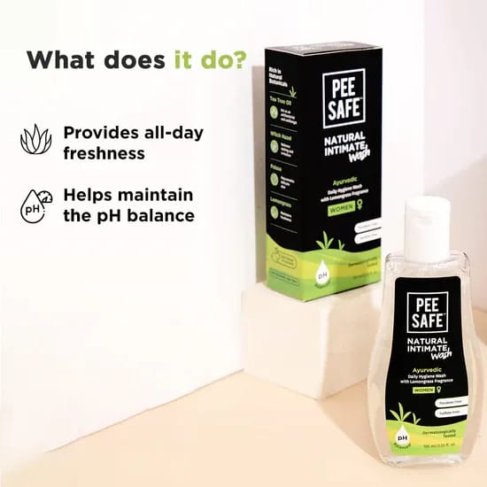 Pee Safe Daily Natural Intimate Wash For Women (105ml) - Pack Of 4 - image 5