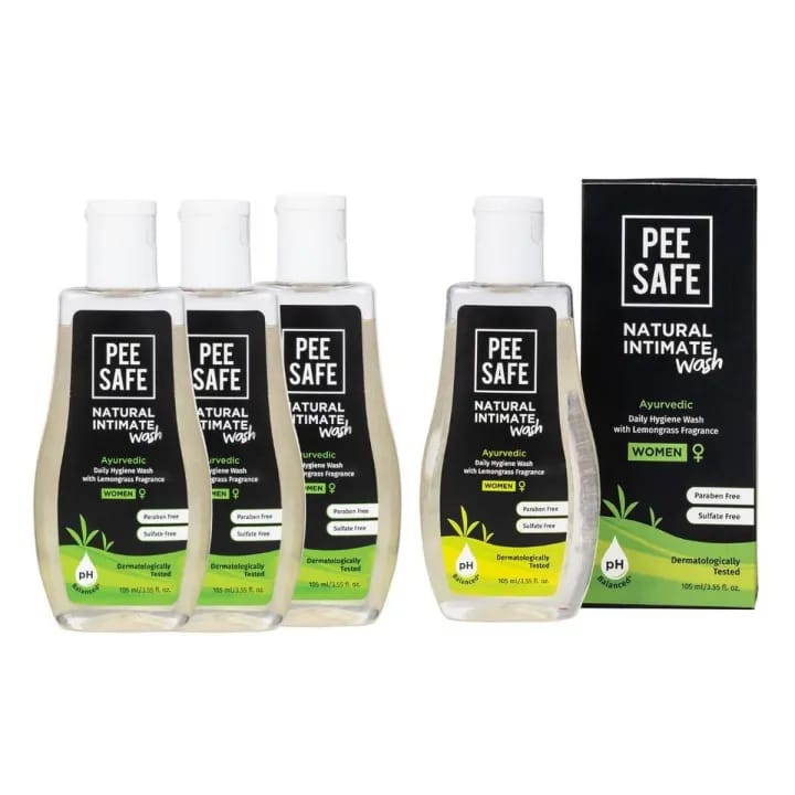 Pee Safe Daily Natural Intimate Wash For Women (105ml) - Pack Of 4 - image 1