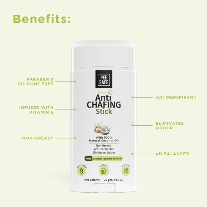 Pee Safe Anti Chafing Stick 1N + Pee Safe Natural Intimate Wash For Women (105ml) 1N - image 5