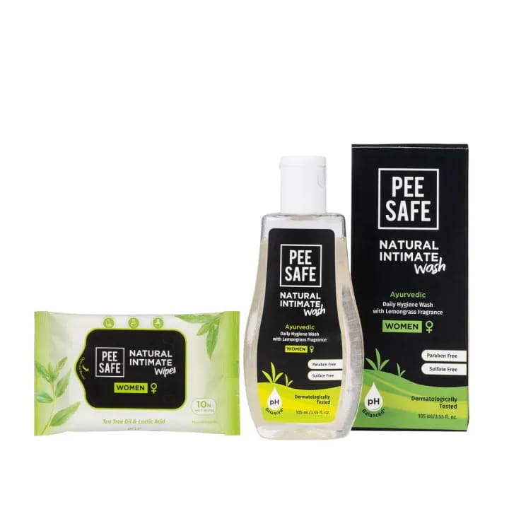 Pee Safe Women's Intimate Wash (105ml) 1N + Women Intimate Wipes (Pack of 10) 1N - image 3