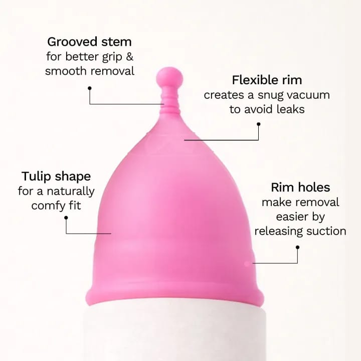 Pee Safe Reusable Menstrual Cup for Women – Medical Grade Silicone Period Cup (Medium) - image 5