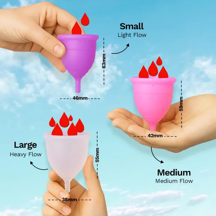 Pee Safe Reusable Menstrual Cup for Women – Medical Grade Silicone Period Cup (Medium) - image 2