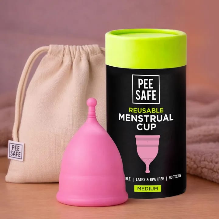 Pee Safe Reusable Menstrual Cup for Women – Medical Grade Silicone Period Cup (Medium) - image 1