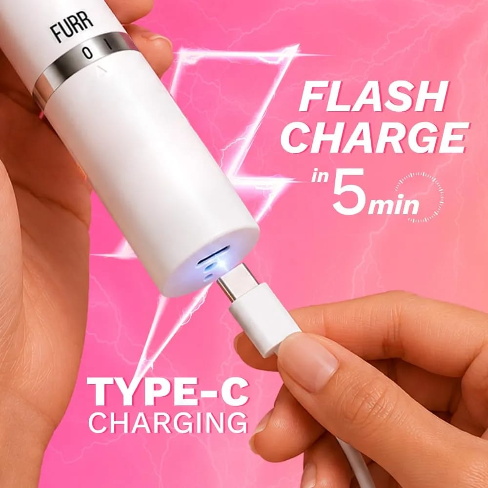 FURR 6-in-1 Multipurpose Trimmer & Shaver with 1 Year Warranty | For Eyebrows, Underarms, Legs & Bikini Line | Water Resistant & 90 Minutes Run Time | C Type Charging | Smooth on all Skin Types - image 3