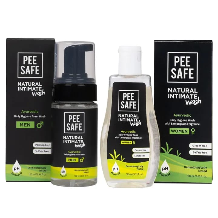Pee Safe Natural Intimate Wash For Women (105ml) 1N + Men's Intimate Wash (100ml) 1N - image 2