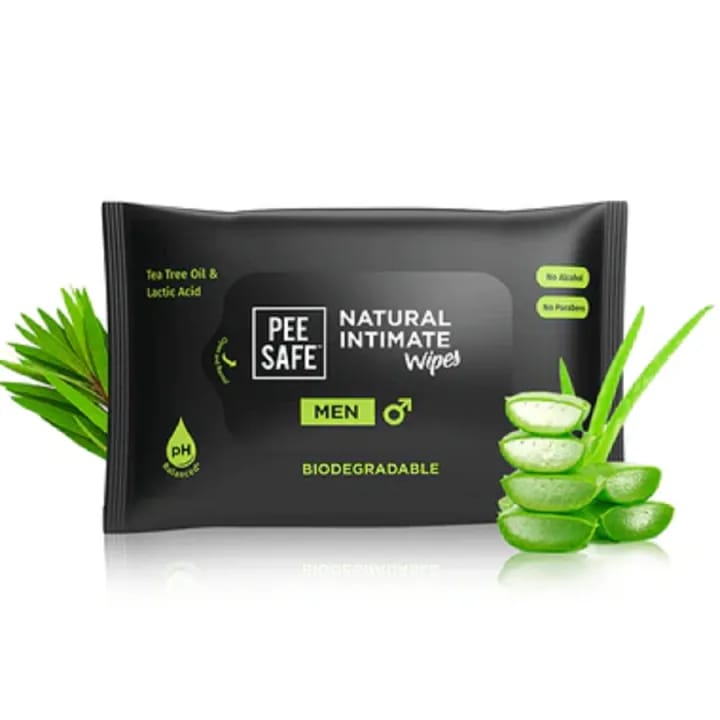 Pee Safe Natural Intimate Wash (1N) & Intimate Wipes (2N) Combo for Men – Daily Hygiene, Odor Control, Travel Friendly - image 3