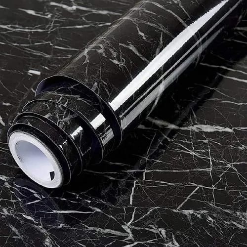 5M*60CM Kitchen Marble Sticker Oil Proof Waterproof Paper Back splash Sticker Roll Stove Cabinet Liner Decor Self Adhesive Wallpapers - image 2