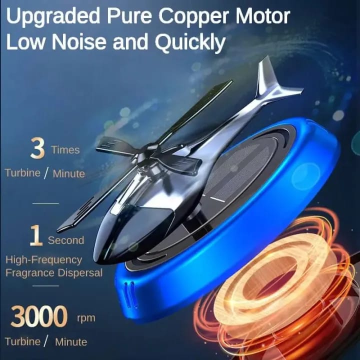 Trending New Helicopter alloy Solar Car Air Freshener Aromatherapy Car Interior Decoration Accessories Perfume Diffuser - image 3