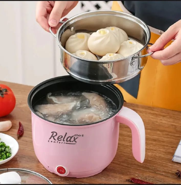 Non-stick MTS Pot 1.8L Multifunction Electric Cooker Stainless Steel Electric Cooker Steamer Boiler Pot Steamer Multicooker Fry & Steam - image 3
