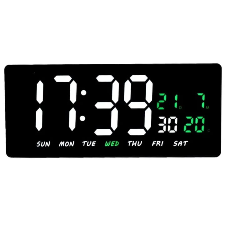 LED Wall Clock JH3604 With Alarm Temperature Week Date And Time Decorative Minimal Watch - image 1