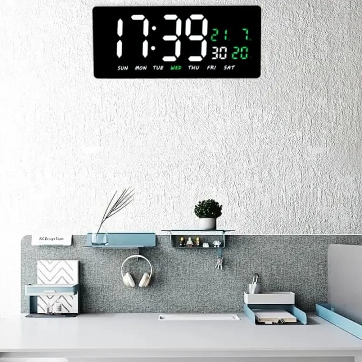 LED Wall Clock JH3604 With Alarm Temperature Week Date And Time Decorative Minimal Watch - image 4