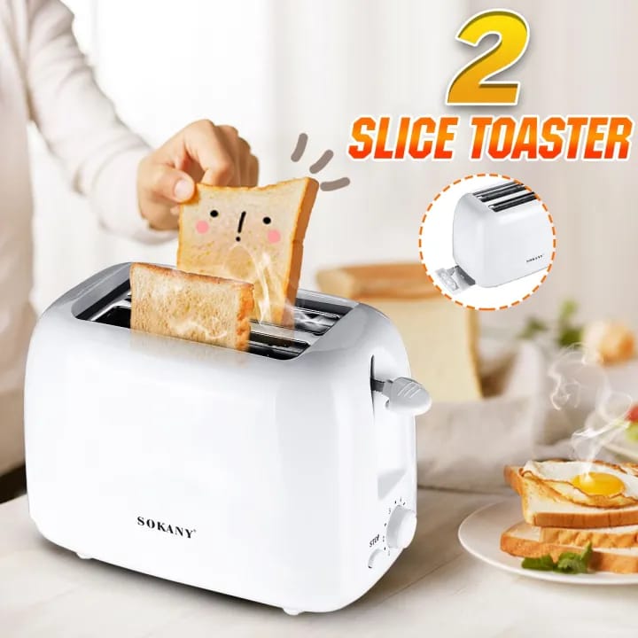 HJT-022 Sokany Slice Toaster 750W 6-Speed Automatic Toaster Of 2 Slice Toaster Home Sandwich Maker Breakfast Machine Bread Toast Machine - image 2