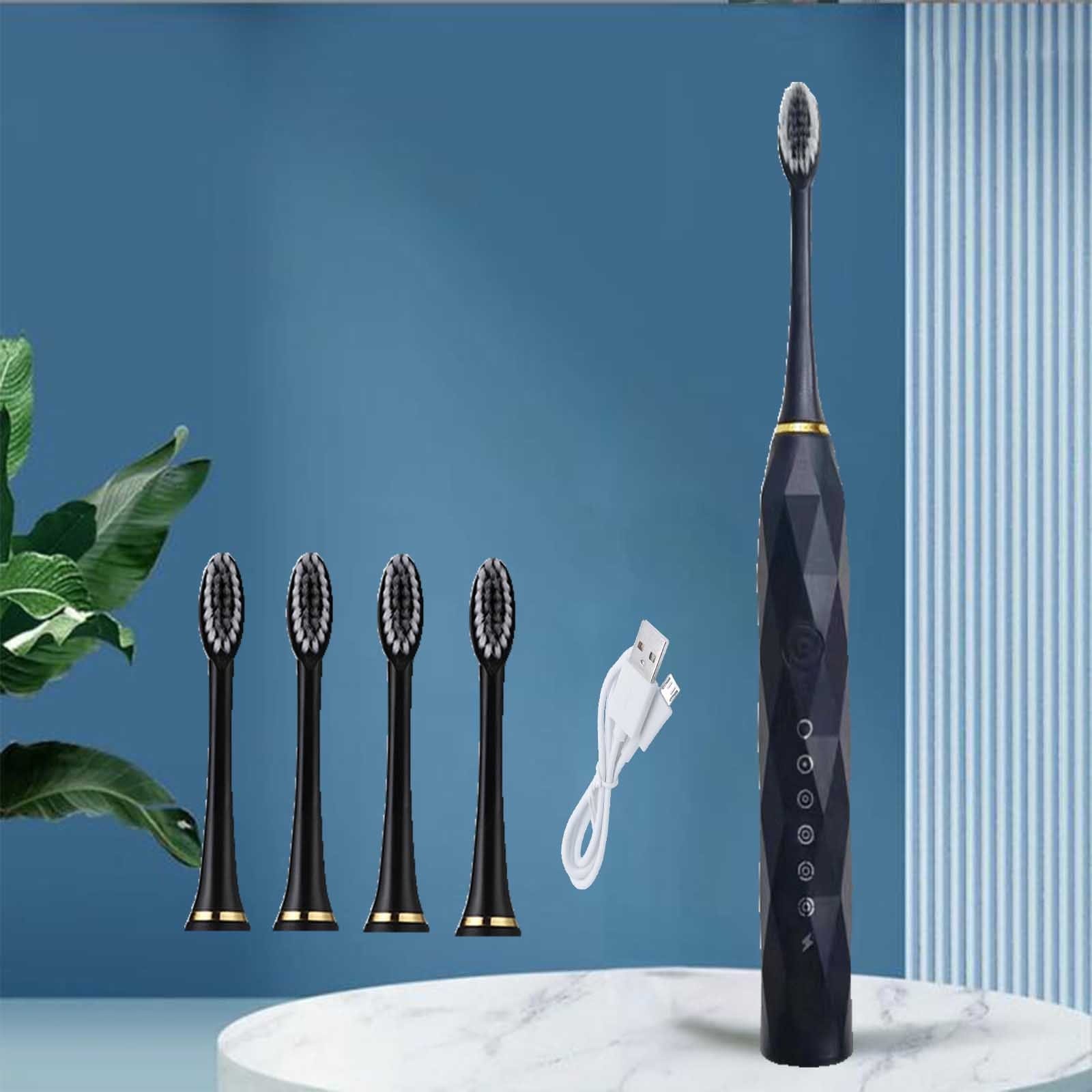 Electric Toothbrush for Adults, Automatic Electric Toothbrush, with 4 Brush Heads and Multi Modes, USB Rechargeable Toothbrush, One Charge for 30 Days, for Travel & Home - image 1