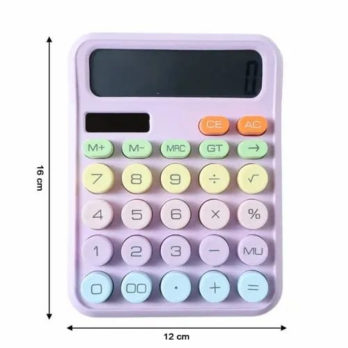 12 Digits INS Korean Dopamine Color Candy Style Calculator Large Display Mechanical Round Button calculator CITI.ZEV CT-013 - image 3