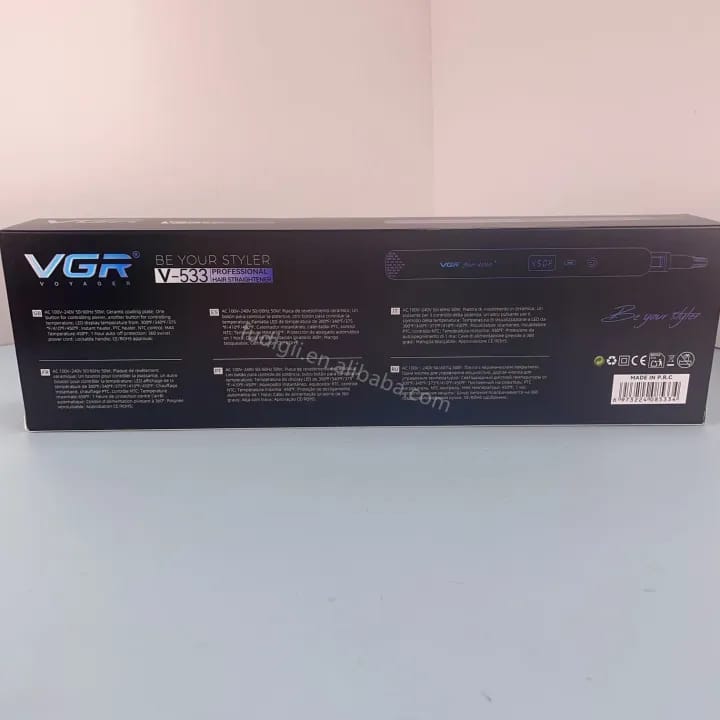 VGR V533 Professional Ceramic Coated Plate Flat Iron Curler With LCD Display Hair Straightener - image 5